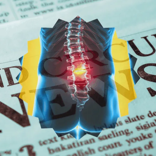 2nd Circuit Spinal Cord Stimulator News headline featuring inflamed nerves in the lower back.